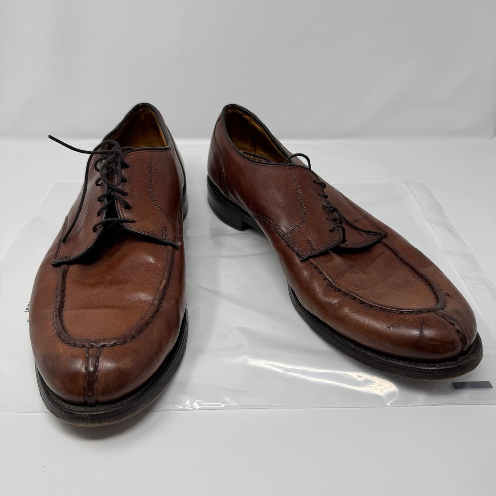 Allen Edmonds Bradley Brown Leather Dress Shoes Mens Size 14 D Preppy Casual GUC